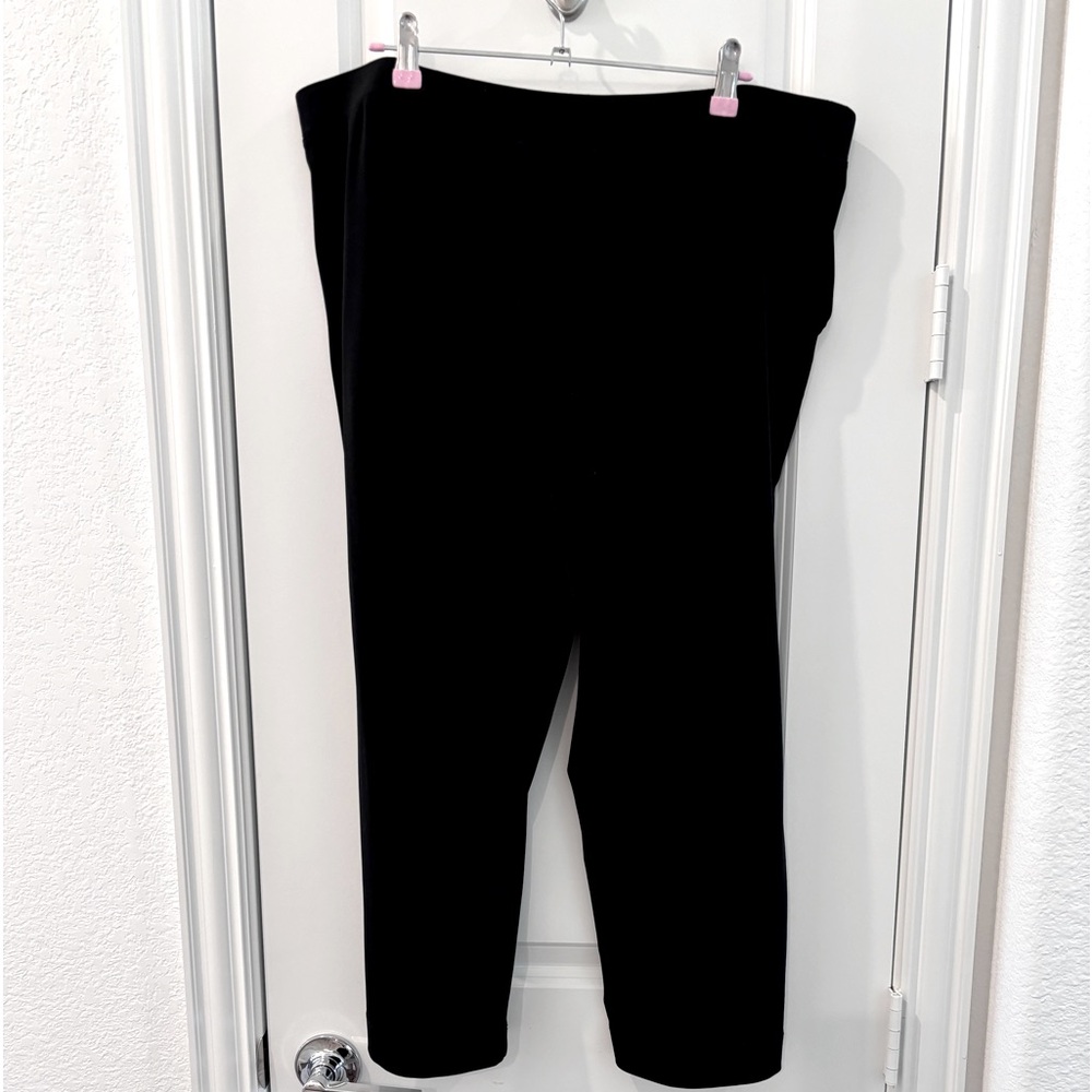 Black dressy pants. Susan Graver liquid knit. Size XL. 16-18